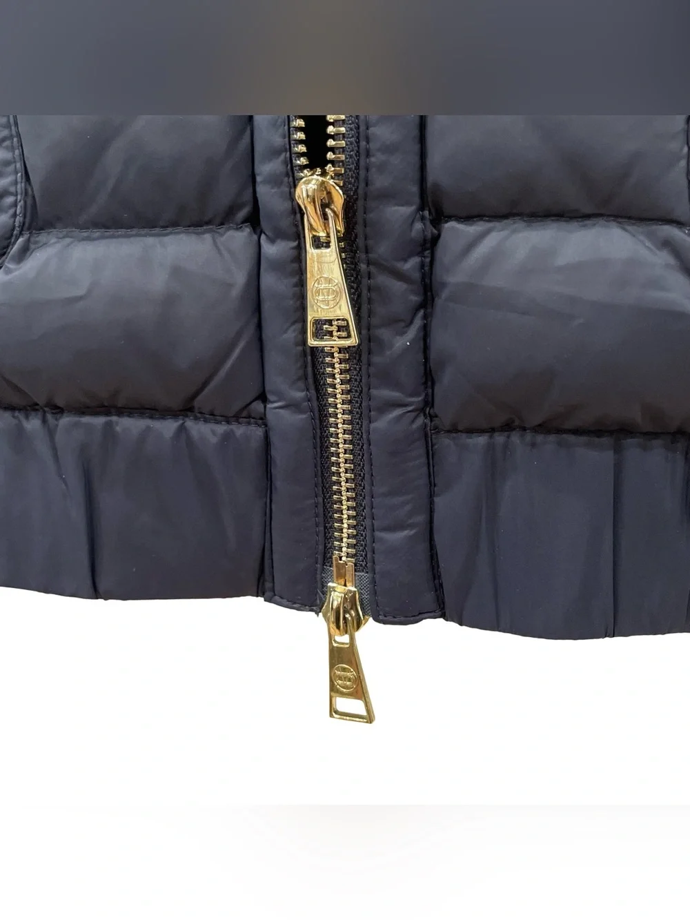 Massimo Dutti Quilted Down Navy Jacket, Size S